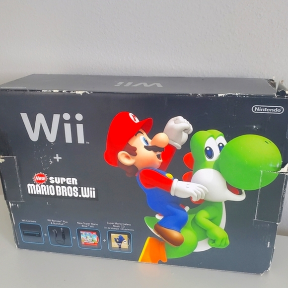 Nintendo Wii Black Console Bundle w/ Box, 2 Remotes, Mario CIB, HDMI + Access... - Picture 15 of 16